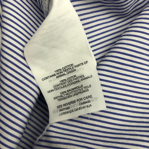 JCrew Blue Stripe Button-up Blouse Size 00 - Picture 10 of 10